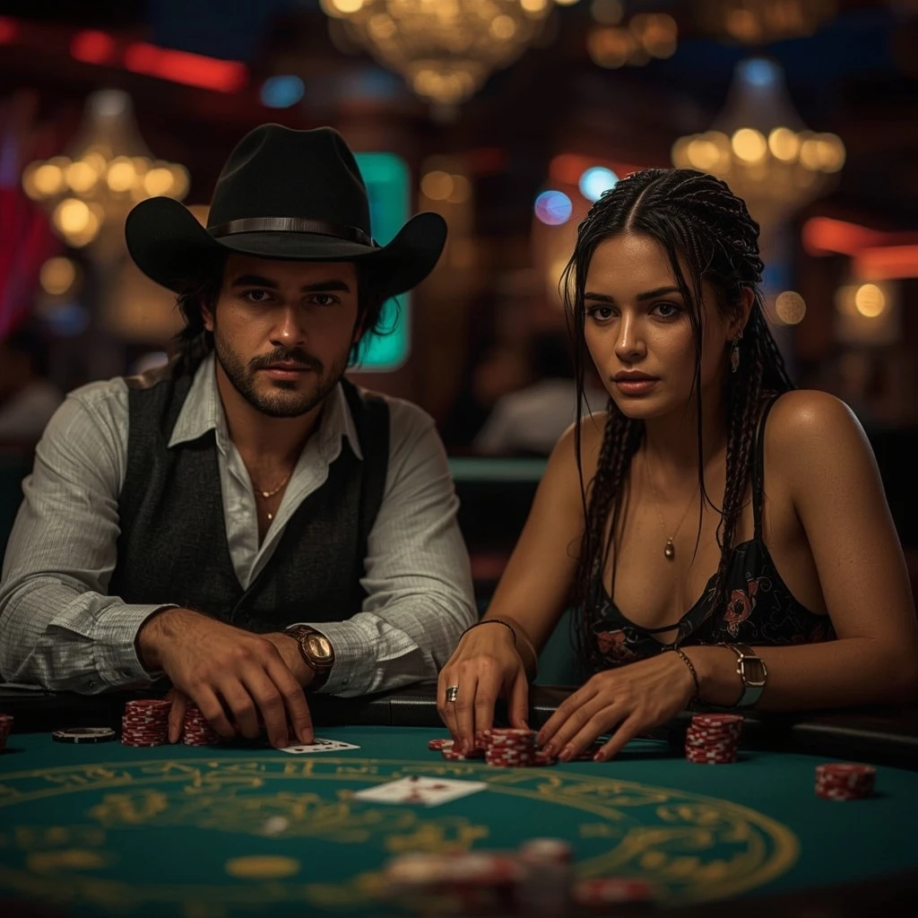 photo of two poker players LION 567 CASINO